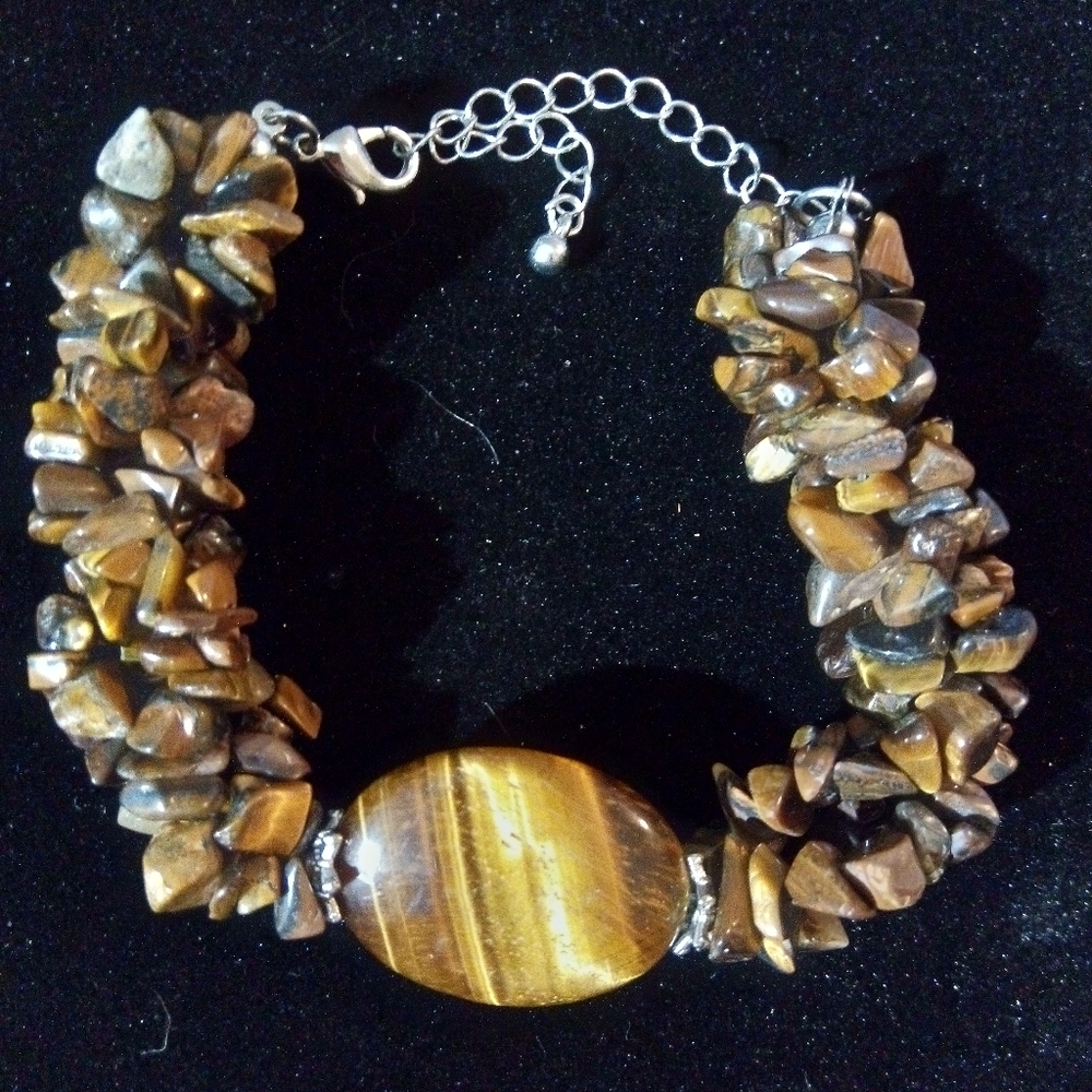 🌈NEW Tiger's Eye👁️ bracelet11inch with extender.